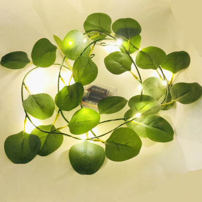 Thanksgiving Ivy Lighting Chain Eucalyptus Leaf Rattan