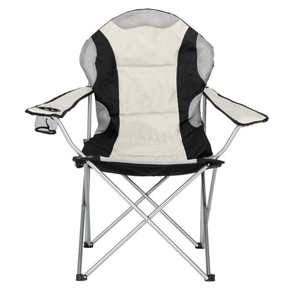 US Local Camping Chair, Grey Iron Frame, Off-white