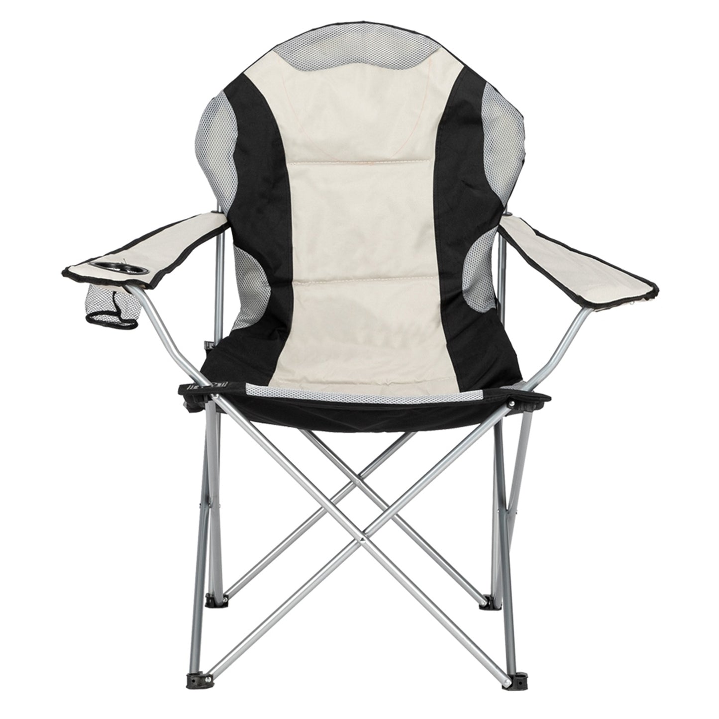 US Local Camping Chair, Grey Iron Frame, Off-white