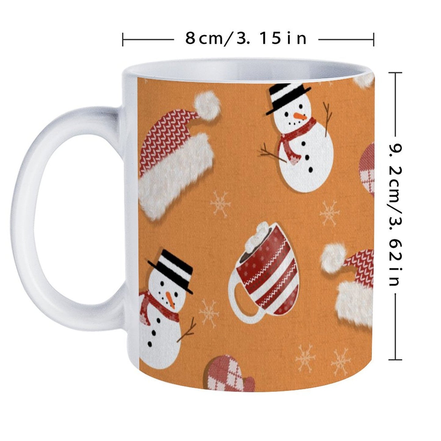 POD US Local White mug with full print, Christmas Santa Claus Yellow 0043
