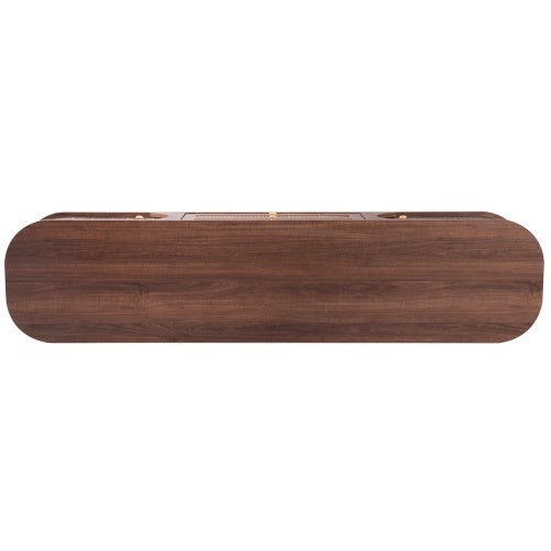 US Local Rattan TV Stand For TVs Up To 75'', Modern Farmhouse Media Console, Entertainment Center With Solid Wood Legs, TV Cabinet For Living Room,Home Theatre