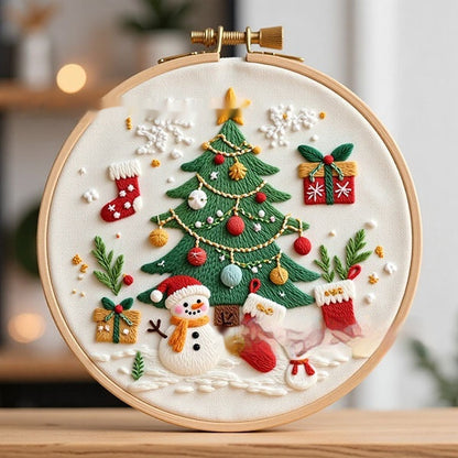 Christmas Embroidery Handmade Diy Material Package Fabric Embroidery