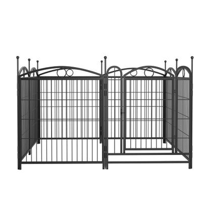 US Local 32 Inch 8 Panel Metal Dog Fence Pet Outdoor Playpen