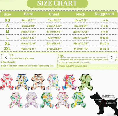 US Local Dog Pajamas Pjs Spring Summer Dog Clothes For Small Dogs Girl Boy, Soft Stretchy Tiny Chihuahua Yorkie Puppy Clothes Doggie Onesies Cat Pet Jammies Outfit, Mermaids