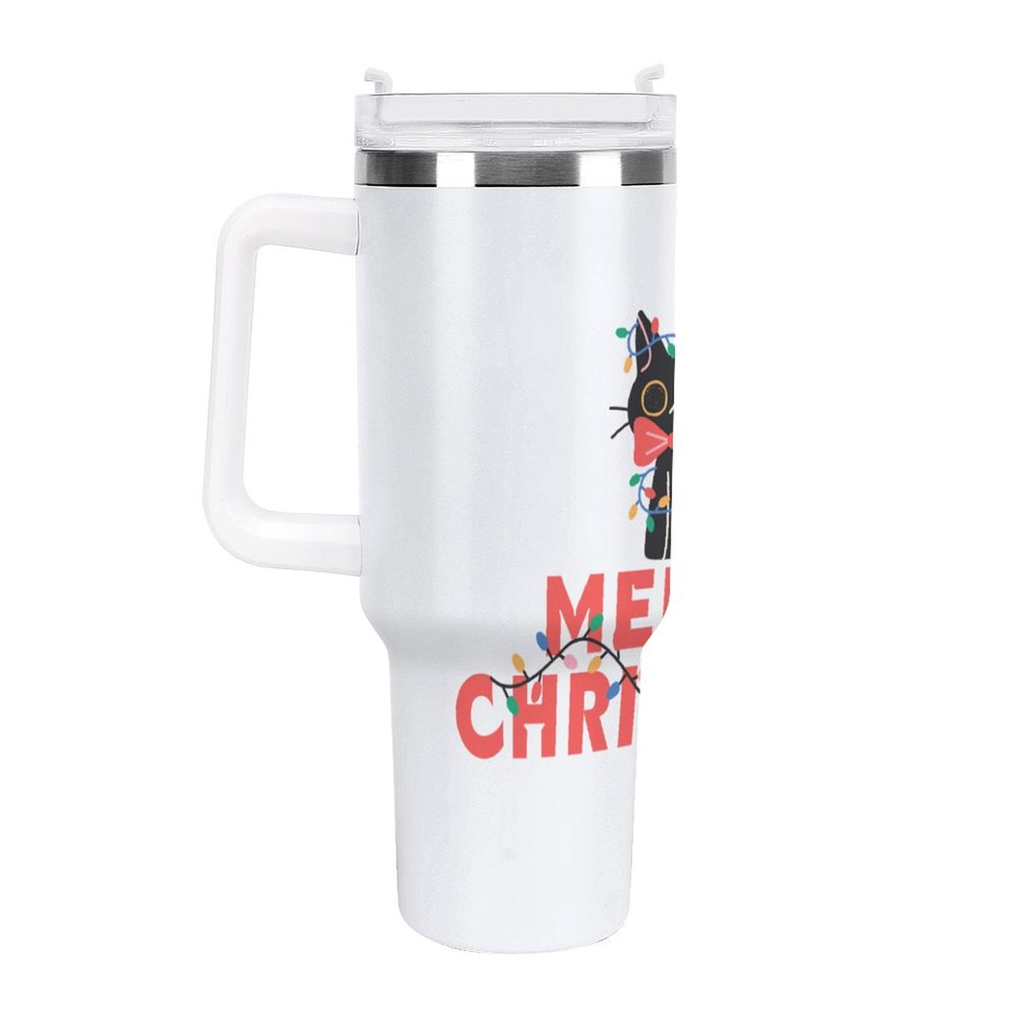 PHDT00336 POD US Local Tumbler 40 oz Large Capacity Car Cup Christmas, Lantern, Cat