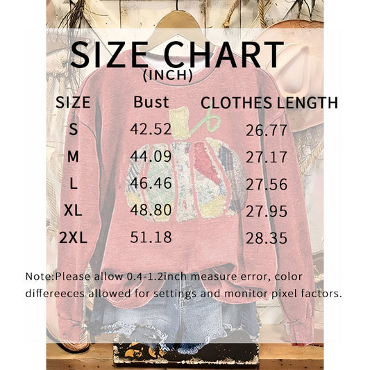 Women's Halloween Pumpkin Print T-Shirt Long Sleeve, Fall Thanksgiving Graphic Tee, Casual Holiday Gift Top