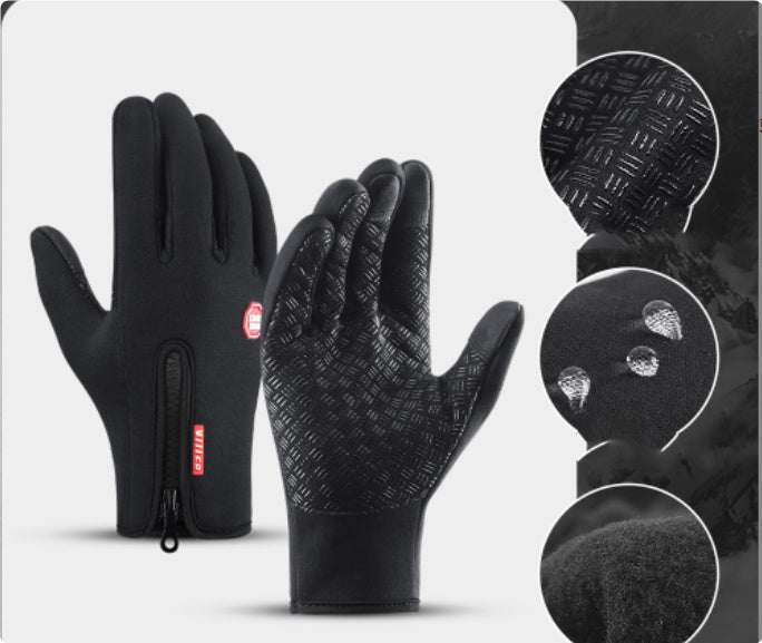 US Local Winter Gloves Touch Screen Riding Motorcycle Sliding Waterproof Sports Gloves With Fleece