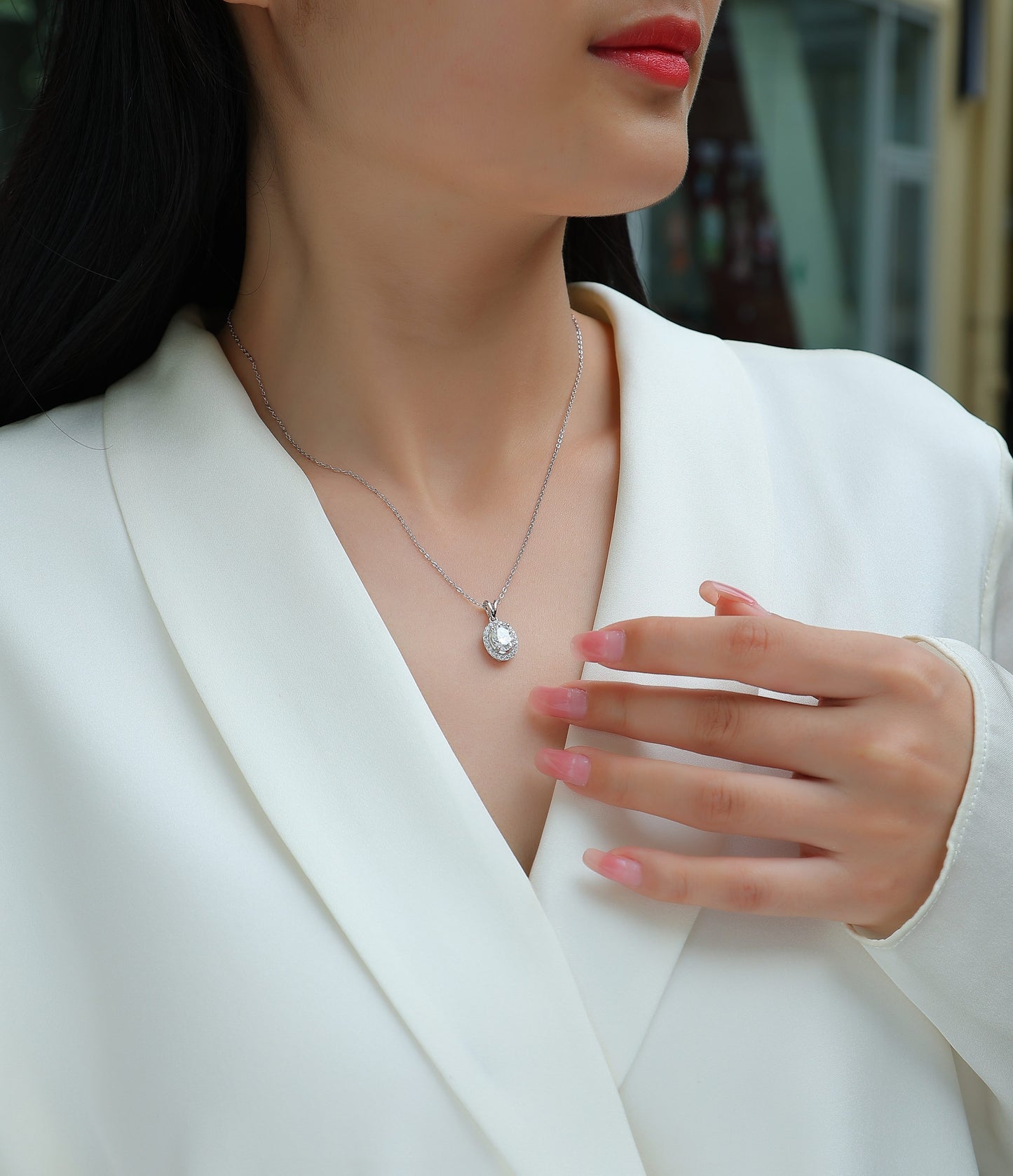 US Local Infinite - A Fashionable And Luxurious Diamond Jewelry Pendant Set With Moissanite S925 Sterling Silver And Platinum Plating