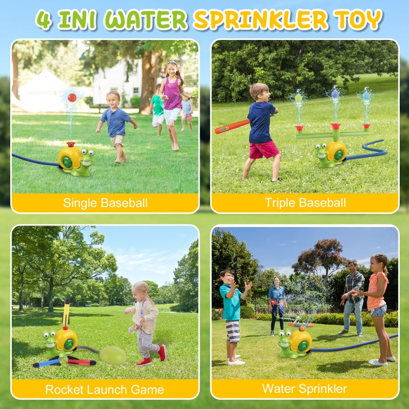 US Local Water Sprinkler Toy For Kids Outdoor Water Toys For Yard Summer Lawn Pool Party Fun For Boys And Girls Water Toys For Kids Aged 3 And Above Yellow