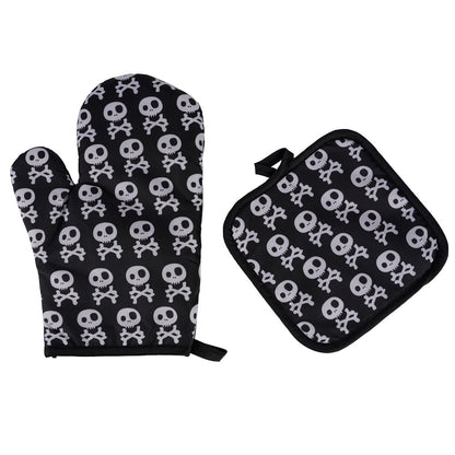 Halloween Pattern Microwave Oven Insulated Gloves