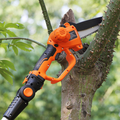 US Local VEVOR 2-in-1 Cordless Pole Saw & Mini Chainsaw, 20V 4Ah Battery Pole Chainsaw, Cutting Capacity 8 Ft Reach Pole Saw For Branch Cutting & Tree Trimming Battery And Blade Cover Included