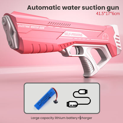 US Local Space Water Gun Electric Automatic Water Absorption Water Fights Toy Outdoor Beach Swimming Pool Bath Toys For Children Kid Gift