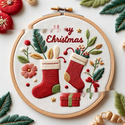 Christmas Embroidery Handmade Diy Material Package Fabric Embroidery