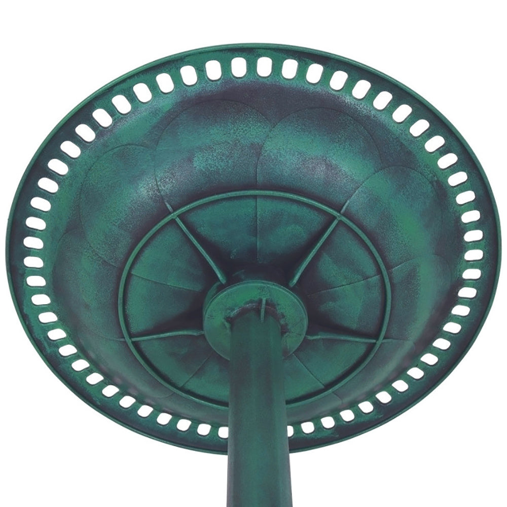 US Local Outdoor Garden Green Pedestal Bird Bath Feeder