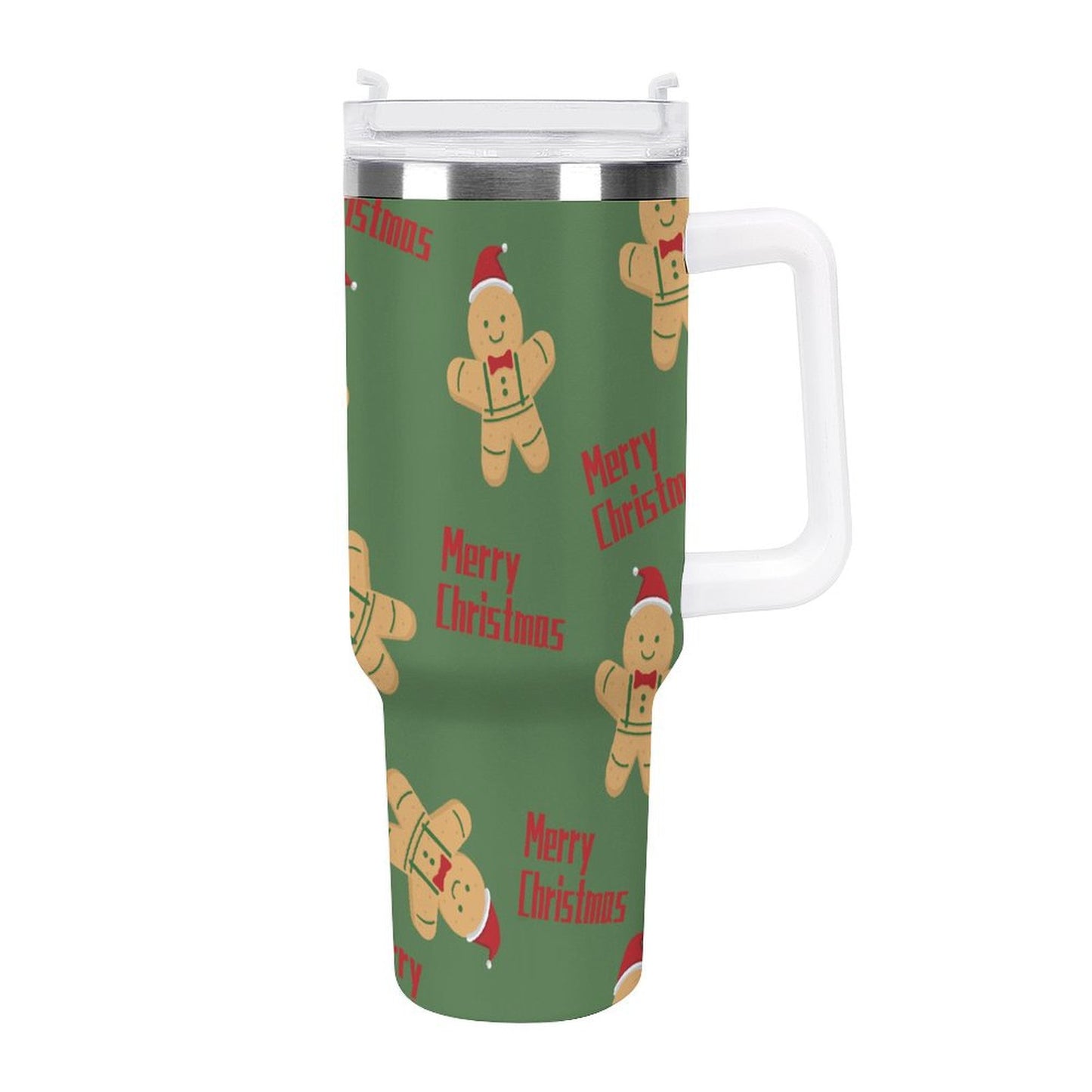 PHDT00293 POD US Local Tumbler 40 oz Large Capacity Car Cup Christmas Gingerbread Man