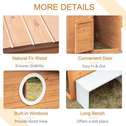 US Local Playhouse for Kids Outdoor with Working Door