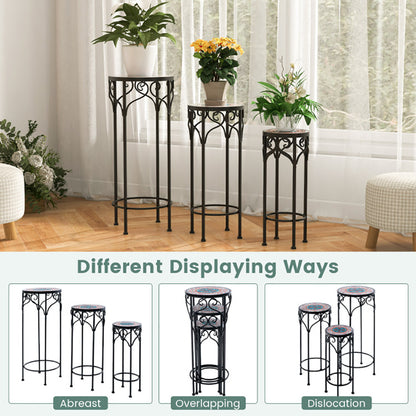 US Local Decorative Flower Display Holder With Ceramic Top For Patio