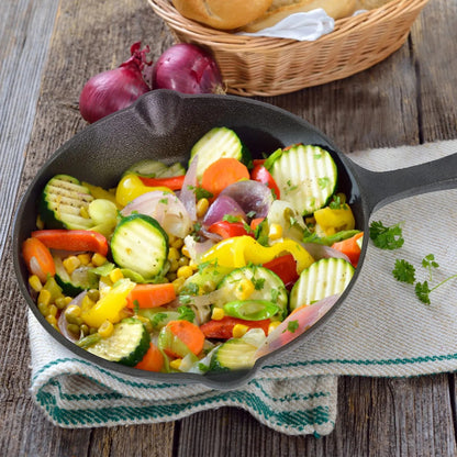 US Local 3Pcs Pre-Seasoned Cast Iron Skillet Set 6 8 10in Non-Stick Oven Safe Cookware Heat-Resistant Frying Pan