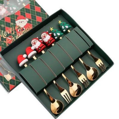 US Local Six-piece Flatware Mixing Spoon Style Cutlery Set