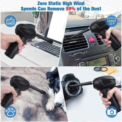 US Local Rechargeable Air Duster Electric Cleaner Cleaning Blower For Car-PC-Keyboard-Pet