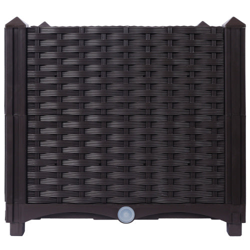 US Local Deep Raised Garden Bed Plastic Planter Boxes For Vegetables Flowers Herbs And Succulents,Self-Watering Planter Box Raised Bed To Grow Flowers, Herbs & Vegetables, 15.7 L X 15.7 D X 14.7 H