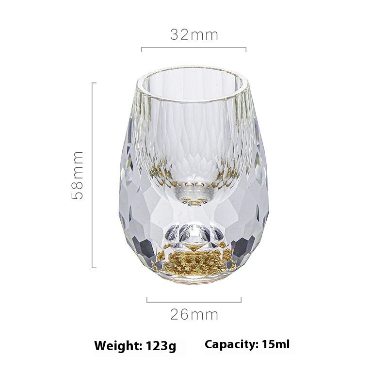 Diamond Shooter Glass Household White Wine Set Thick Bottom