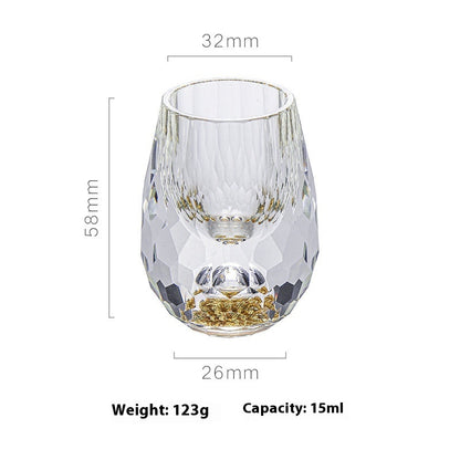 Diamond Shooter Glass Household White Wine Set Thick Bottom