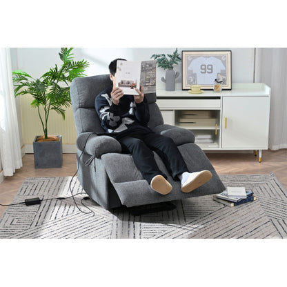 US Local Oversized Power Lift Recliner Chair For Elderly, Electric Fabric Recliner Chair For Seniors, Home Theater Seating,Reclining Sofa Chair With Remote Control,Side Pocket ,Spacious SeatDark Gray