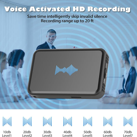 US Local Magnetic Voice Activated Recorder Device,MP3 Voice Records With Microphone,60 Hours Continuous Portable Audio Recorders For Work,Lectures,Meetings,Interviews,Small USB-C Audio Recorder