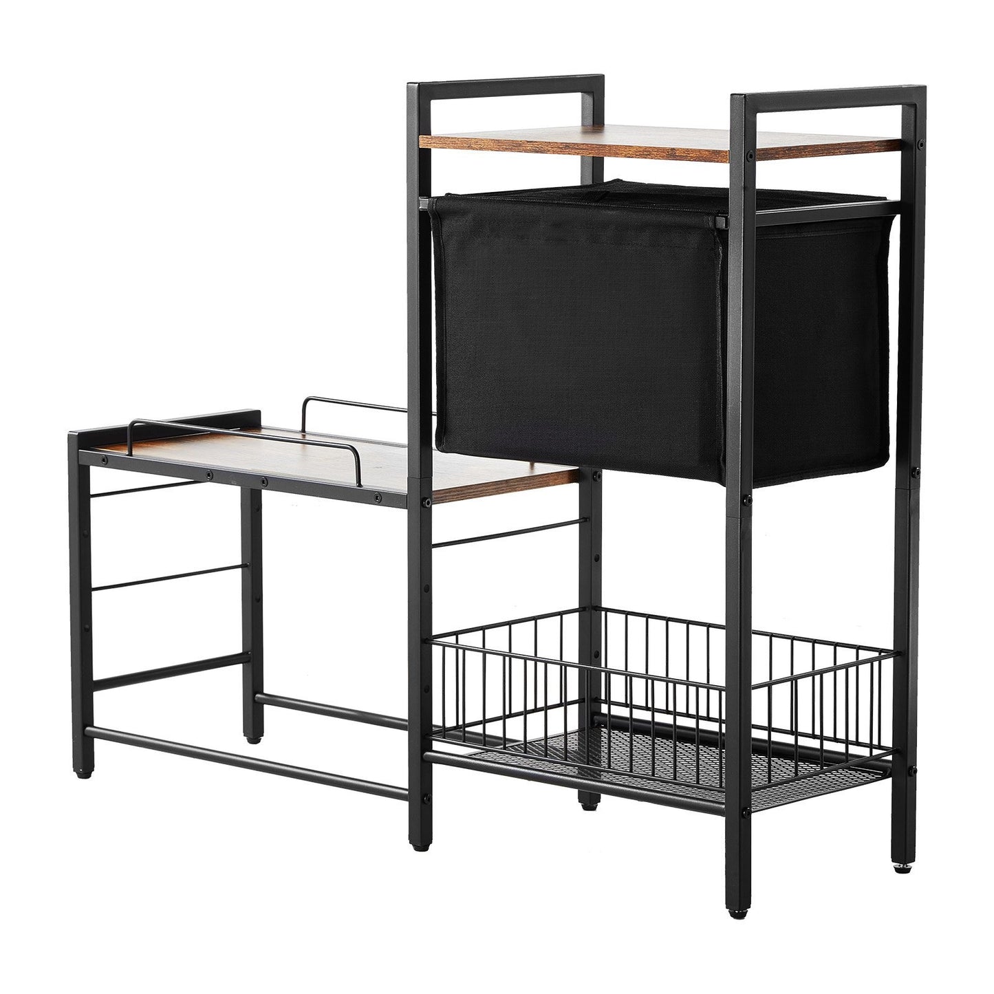 US Local Pet Feeding Station With Storage Dog Food & Toy Organizer Raised Dog Bowls