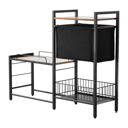 US Local Pet Feeding Station With Storage Dog Food & Toy Organizer Raised Dog Bowls