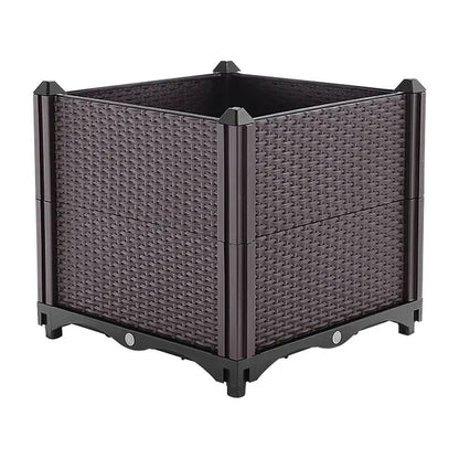 US Local Raised Garden Bed With Self-watering System Rectangle Garden Planter For Garden Patio Balcony Elevated Planter Box For Flowers Vegetables Herbs