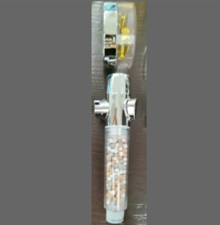US Local Shower Head Water Saving Flow 360 Degrees Rotating With Small Fan ABS Rain High Pressure Spray Nozzle Bathroom Accessories