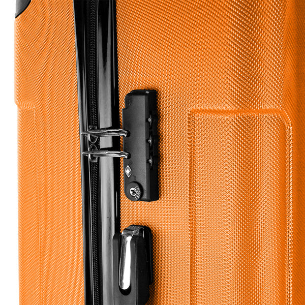 US Local 3-in-1 ABS Trolley Case 20 Inches, 24 Inches, 28 Inches Orange