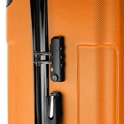 US Local 3-in-1 ABS Trolley Case 20 Inches, 24 Inches, 28 Inches Orange