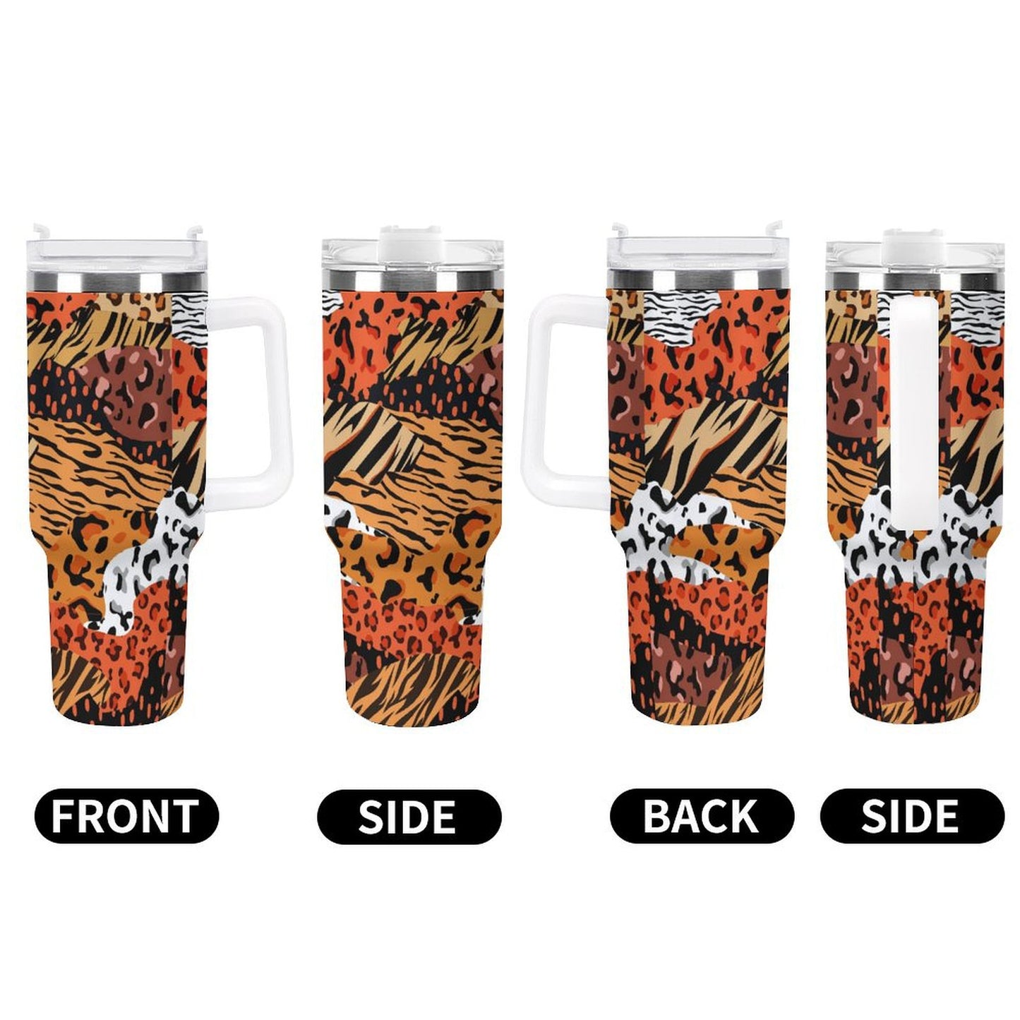 PHDT00184 POD US Local Tumbler 40 oz Large Capacity Car Cup Leopard