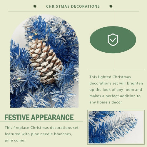 US Local Pre-lit Christmas Tree Artificial Christmas 4-piece Set