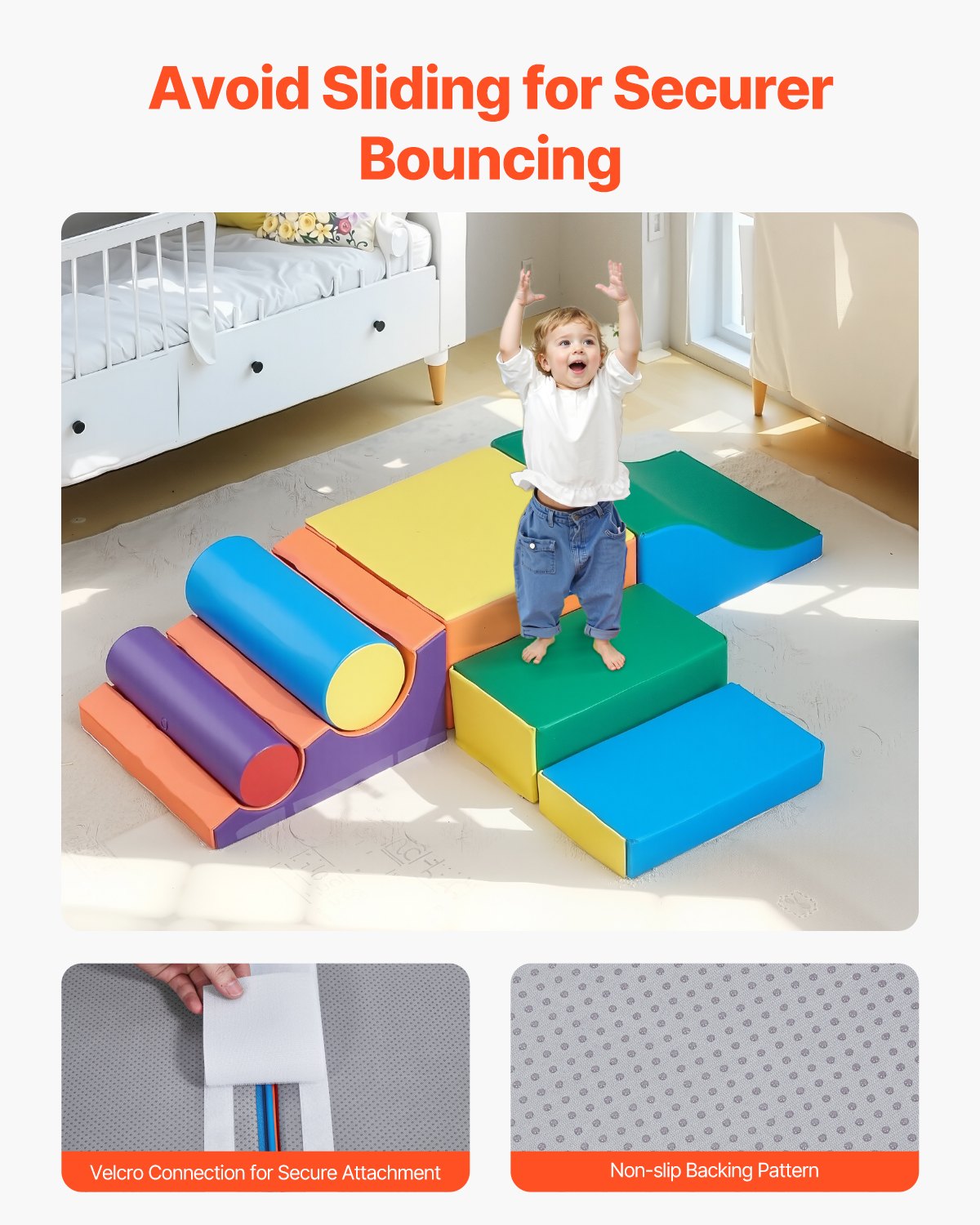 US Local Climbing Toys 7 Piece Foam Climbing Blocks Set For Toddlers And Preschoolers