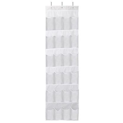 US Local Over The Door Shoes Rack 24-Pocket Crystal Clear Organizer 6-Layer Hanging Storage Shelf For Shoes Slippers Small Toys Closet Cabinet