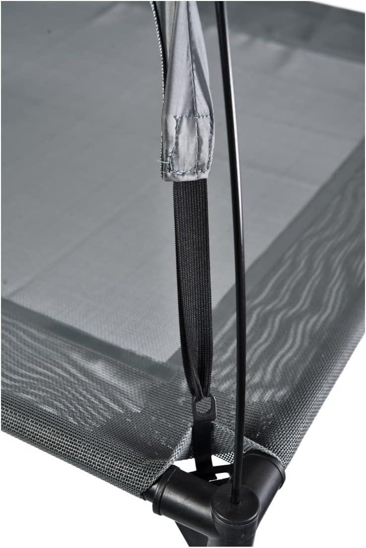 US Local Outdoor Portable Grey Pet Dog Bed With Awning