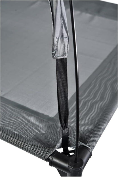 US Local Outdoor Portable Grey Pet Dog Bed With Awning