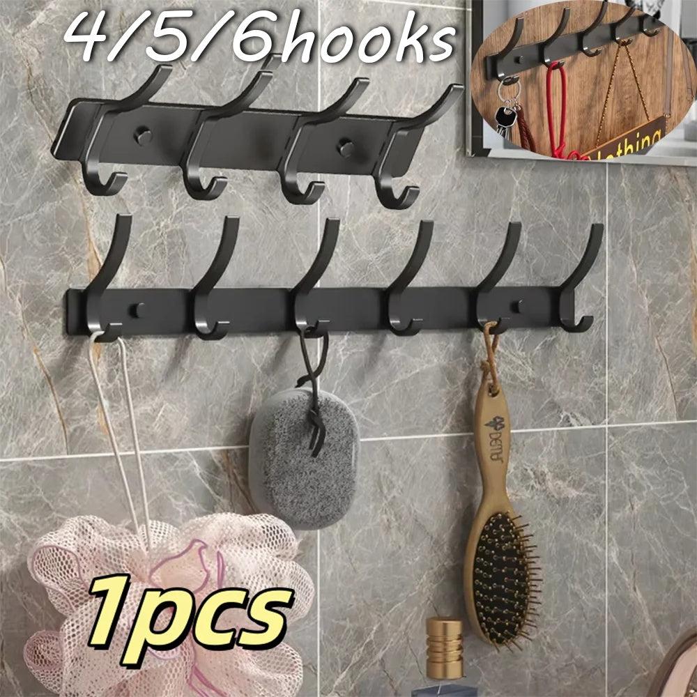 UK Local 1 pc Wall Mount Coat Rack Thickened Cloth Hook Bathroom Sticky Hook Towel Cloth Wall Hanger Iron Crafts For Wall Hanging