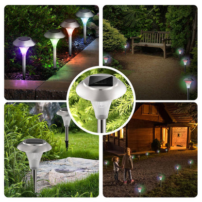 US Local 24 Pcs 12Pcs 8Pcs 4Pcs Solar Garden Lights IP44 Waterproof 7 Color Changing For Yard Driveway Walkway