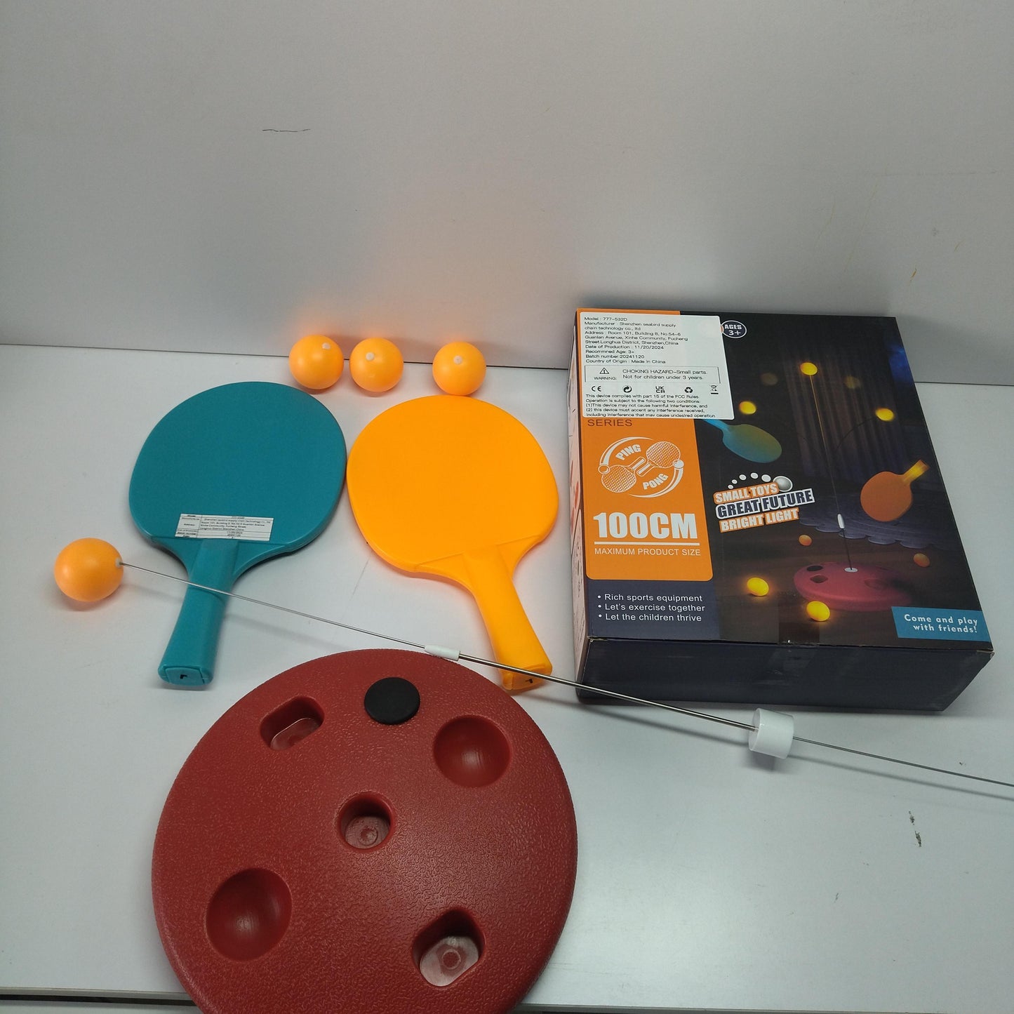US Local Glowing Ping-Pong Set - The Luminous Delight Of Night Games With Flashing Lights, Easy To Play, And Endless Laughter