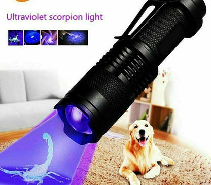 US Local UV Ultra Violet Flashlight Handheld Blacklight Small Flashlight 395nm Mini Light Inspection Lamp Pen Torch Detector For Dog Pet Urine Stains, Bed Bugs And Scorpions