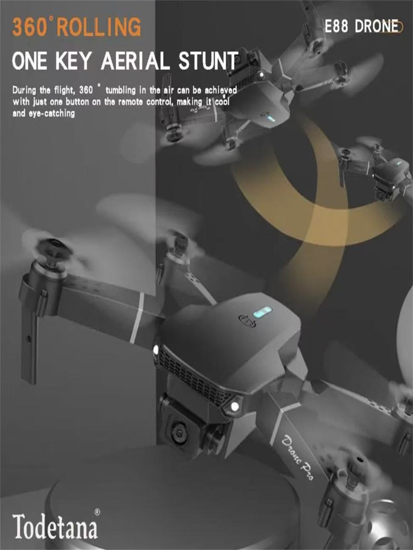 US Local The Battery Configuration Of The E88 Smart Camera Drone Features Real-time Image Transmission From A Single Camera. It Has One-click Touch And Landing Functions. This Is A Foldable Remote-controlled D
