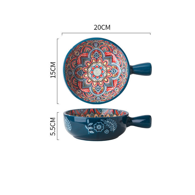 USA Local Glazed Salad Bowl Dessert Bowl Household