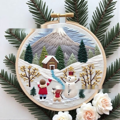 Christmas Embroidery Handmade Diy Material Package Fabric Embroidery