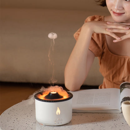US Local New Two-color Spray Ring Volcano Humidifier