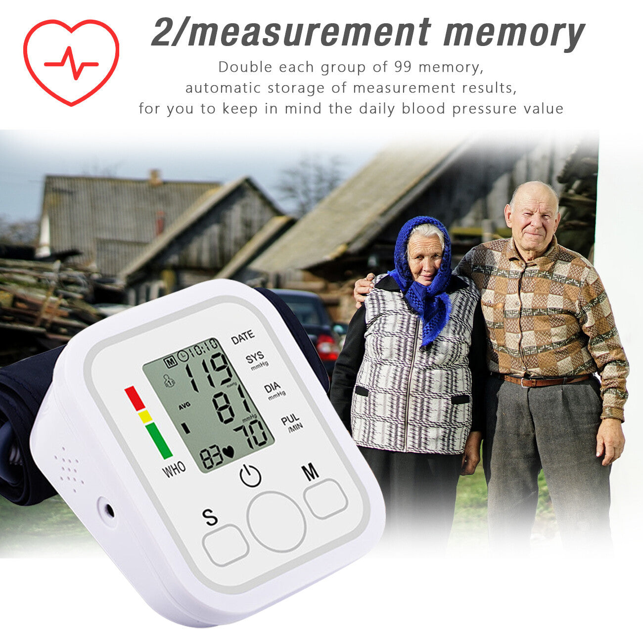 UK Local Automatic Upper Arm Blood Pressure Monitor Pulse Meter BP Machine Voice Talking